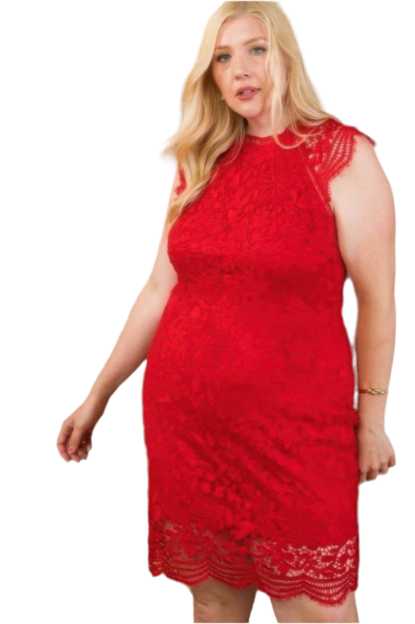 Lace Crochet Mini Raglan Dress With Zipper Back