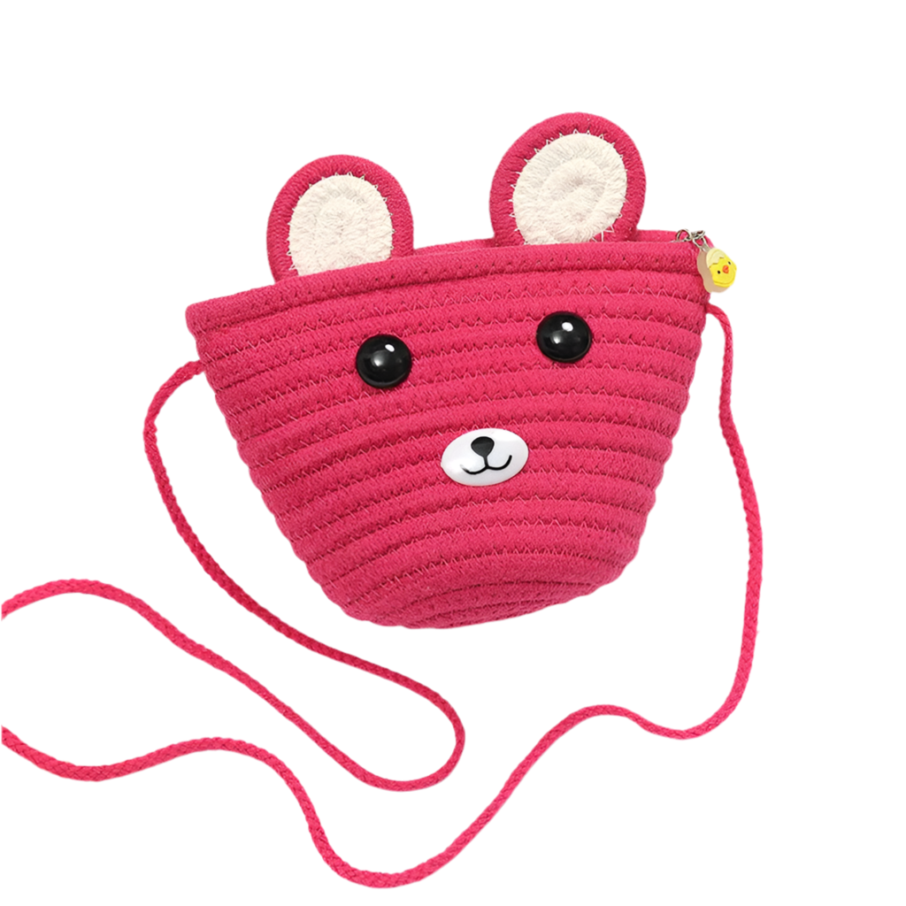 Children's Woven Straw Mini Crossbody Bag