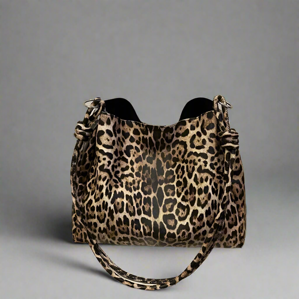 Women's Fashionable New Style Leopard Print Shoulder Tote Bag-Large Capacity Minimalist Style