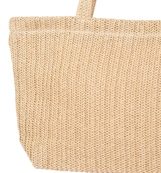 Large Crochet Straw Tote Bag- 8 Colors