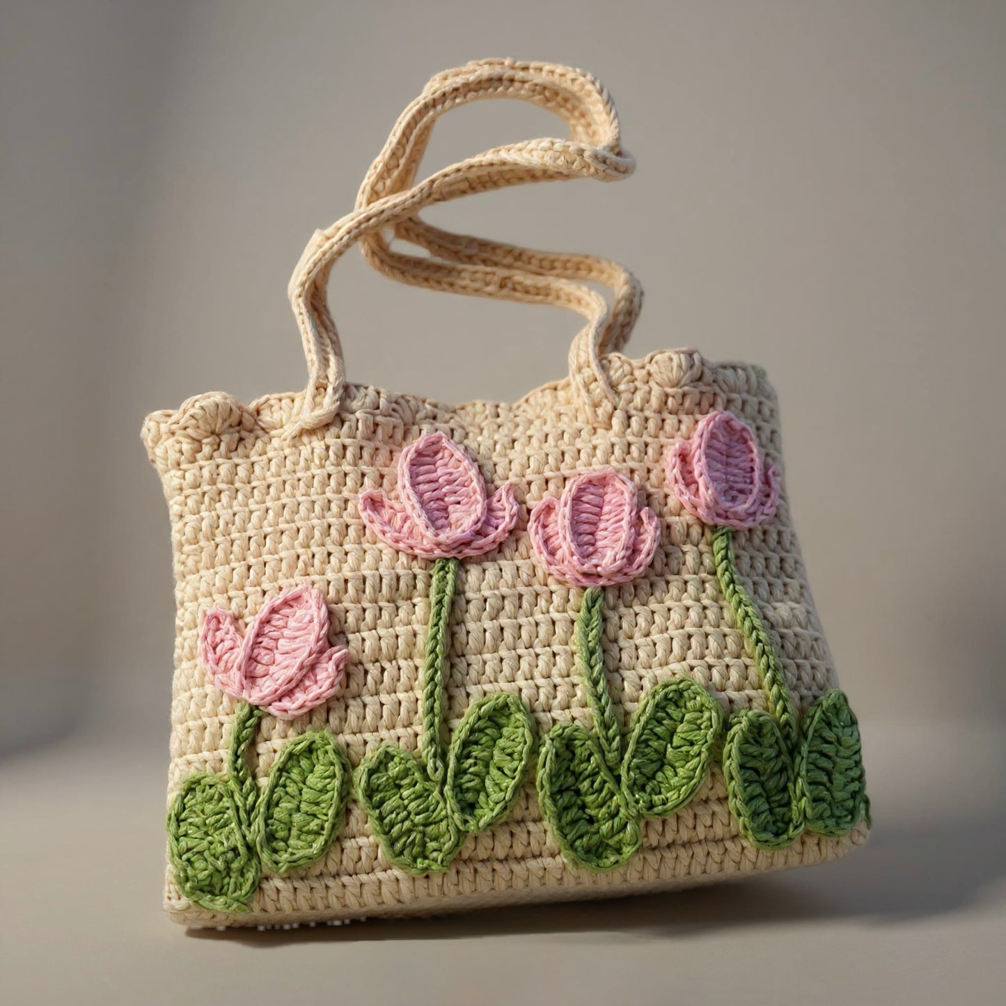 Floral Woven Single Shoulder Bag For Women Casual Seasonless Fabric Buckle Closure Square Shape Cute and Holiday Style