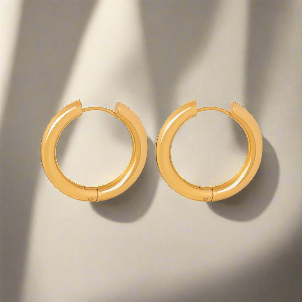 18K Gold-Plated Huggie Earrings