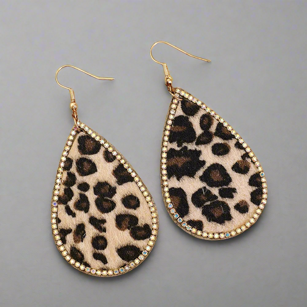 Stylish Leopard Teardrop Earrings