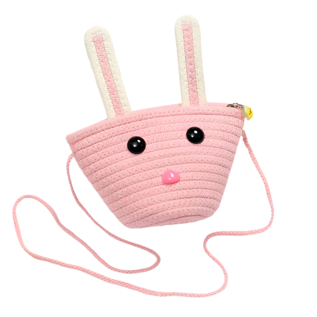 Children's Woven Straw Mini Crossbody Bag