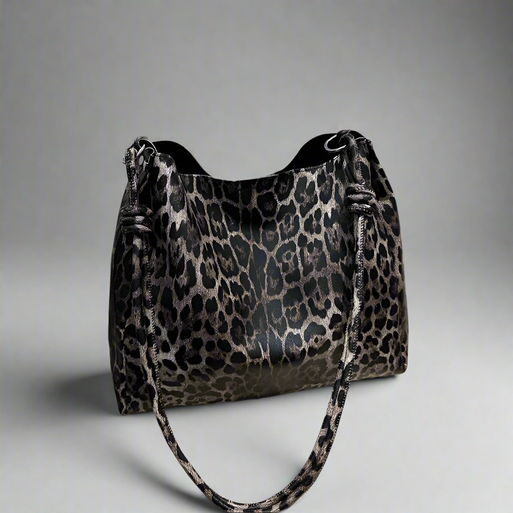 Women's Fashionable New Style Leopard Print Shoulder Tote Bag-Large Capacity Minimalist Style