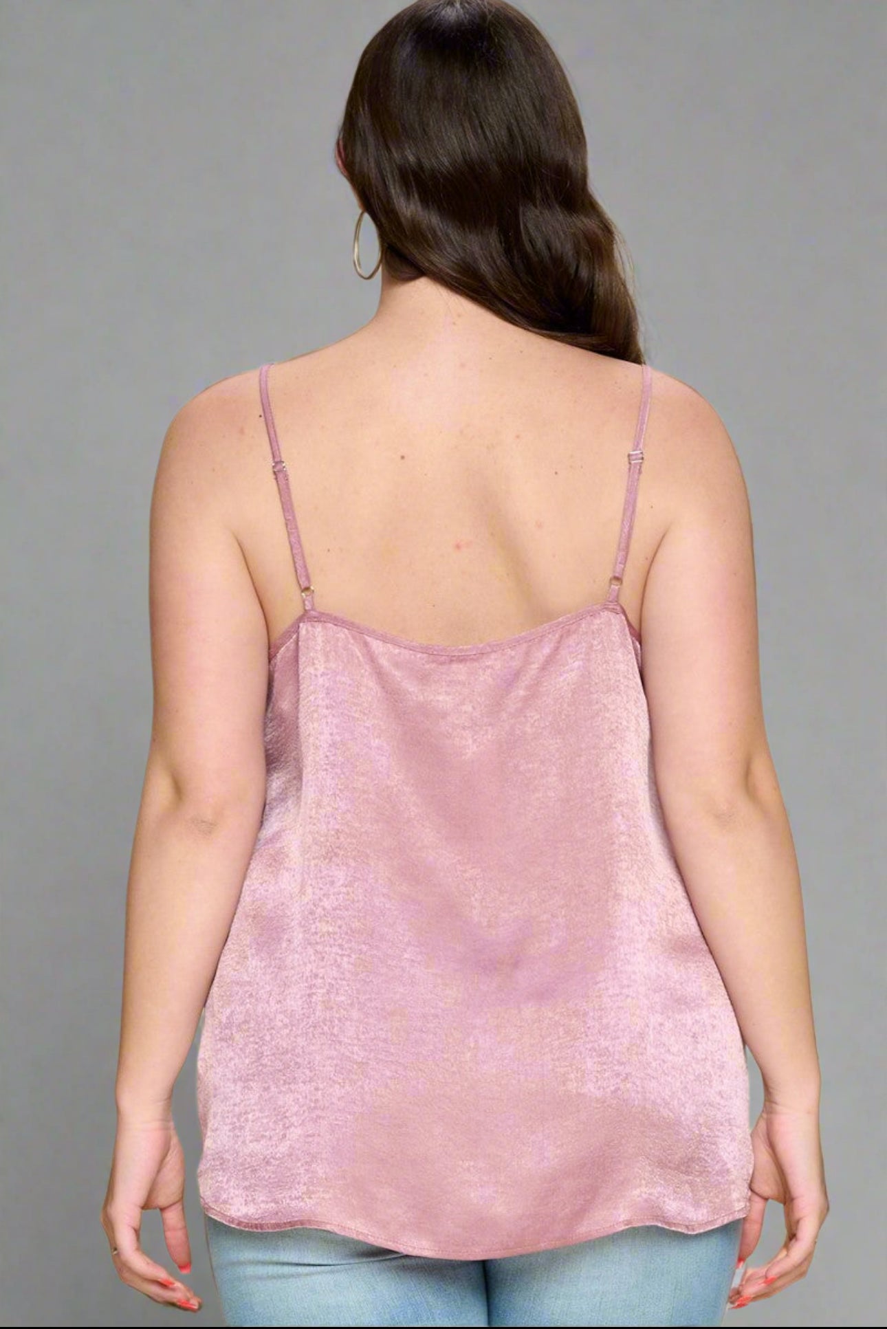 Solid Satin Sleeveless Cami Woven Tank Top