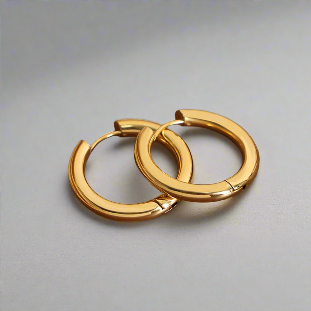 18K Gold-Plated Huggie Earrings