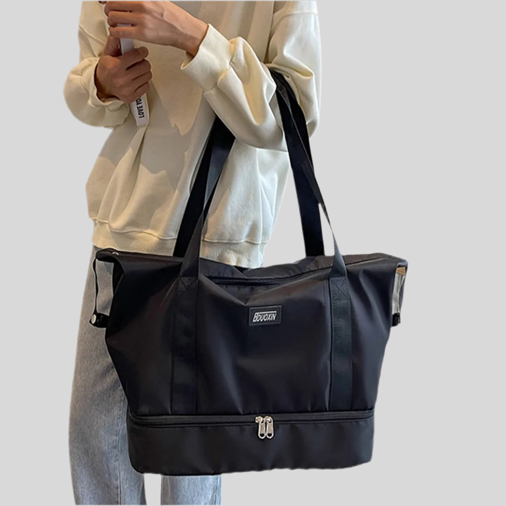 Large Carry On Travel Tote Bag with Shoe Compartment