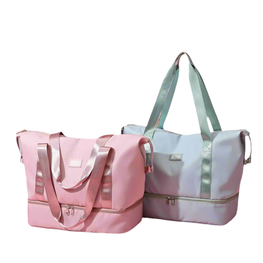 Large Carry On Travel Tote Bag with Shoe Compartment