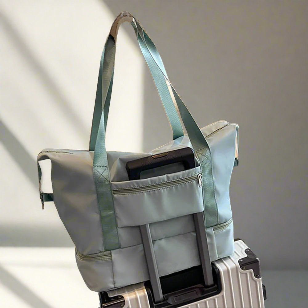 Large Carry On Travel Tote Bag with Shoe Compartment