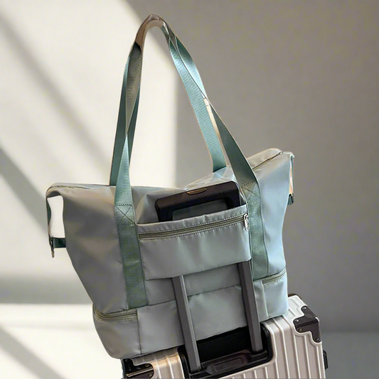 Large Carry On Travel Tote Bag with Shoe Compartment