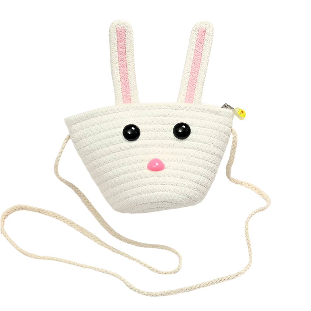 Children's Woven Straw Mini Crossbody Bag