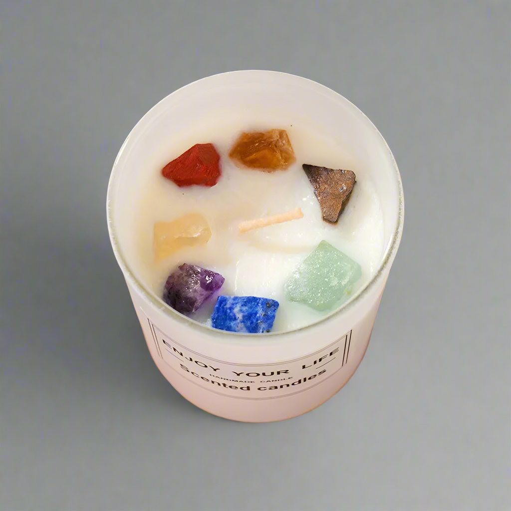 Simple Style Letter Organic  oil Crystal Glass Candle Home Fragrance
