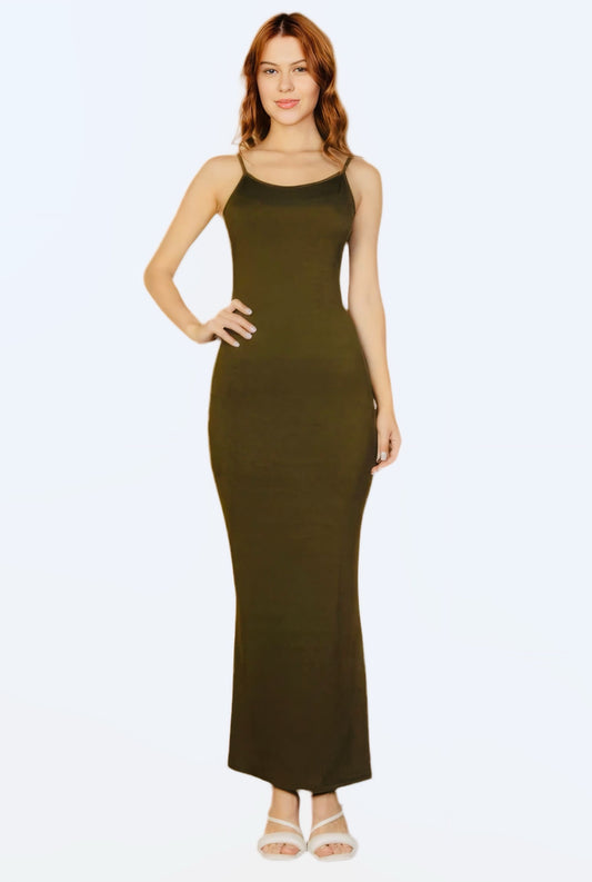 Ribbed Mermaid Hem Camisole Maxi Dress