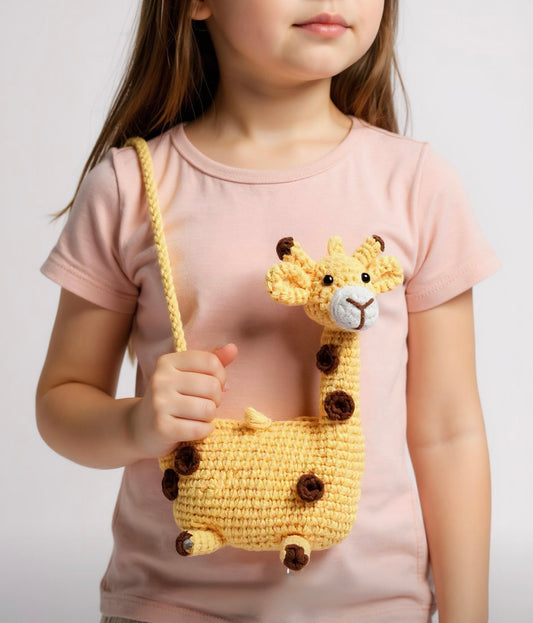 Crochet Giraffe Kid’s Crossbody Bag