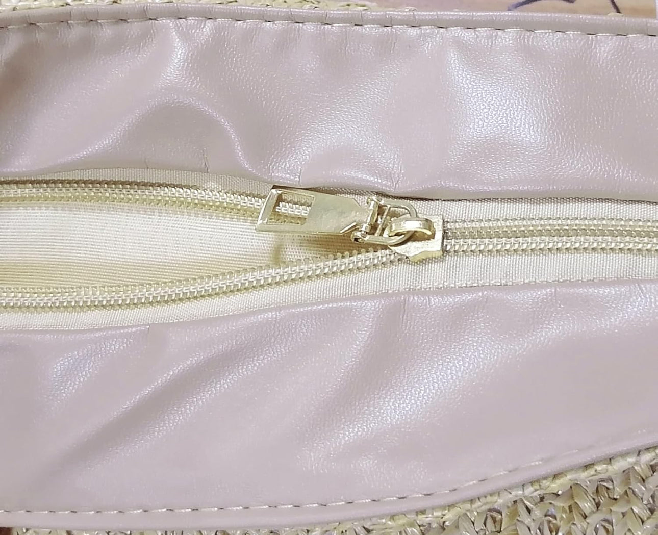 Woven Fashionable Shoulder Bag Large Capacity Casual Bucket Bag