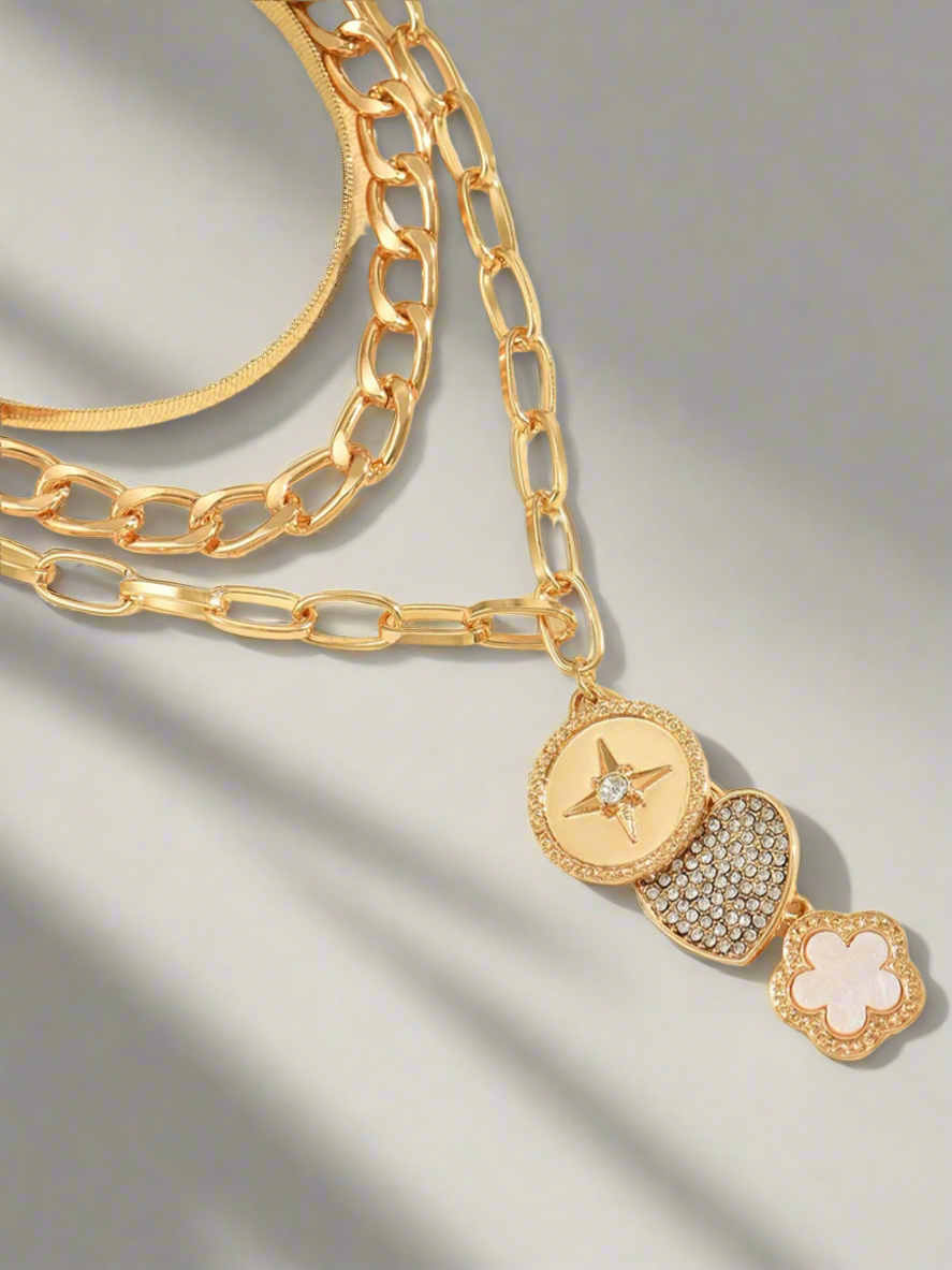 Stainless Steel Layered Necklace
