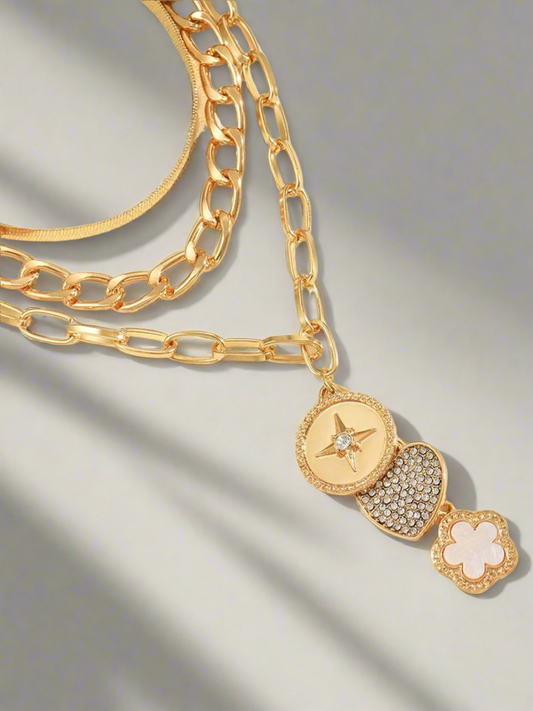 Stainless Steel Layered Necklace
