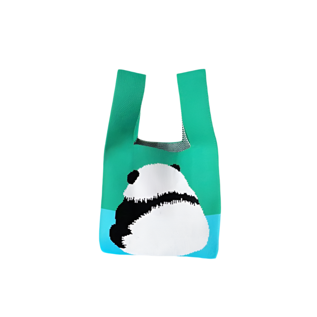 Women's Small Knitted Bucket Tote Bag