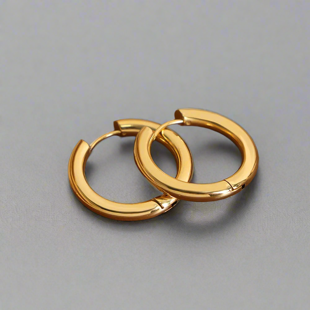 18K Gold-Plated Huggie Earrings