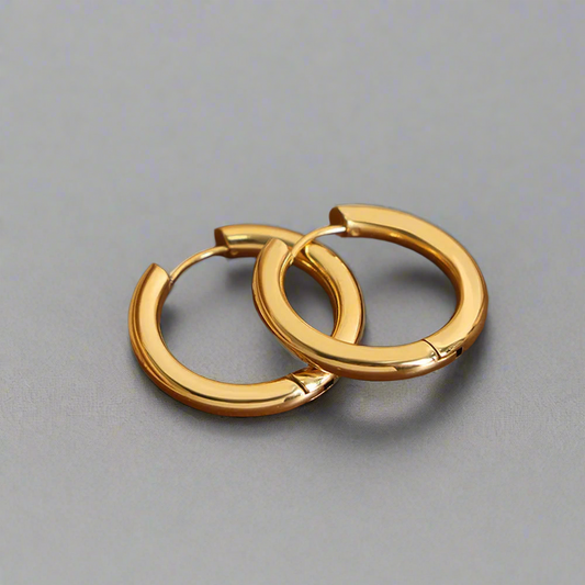 18K Gold-Plated Huggie Earrings