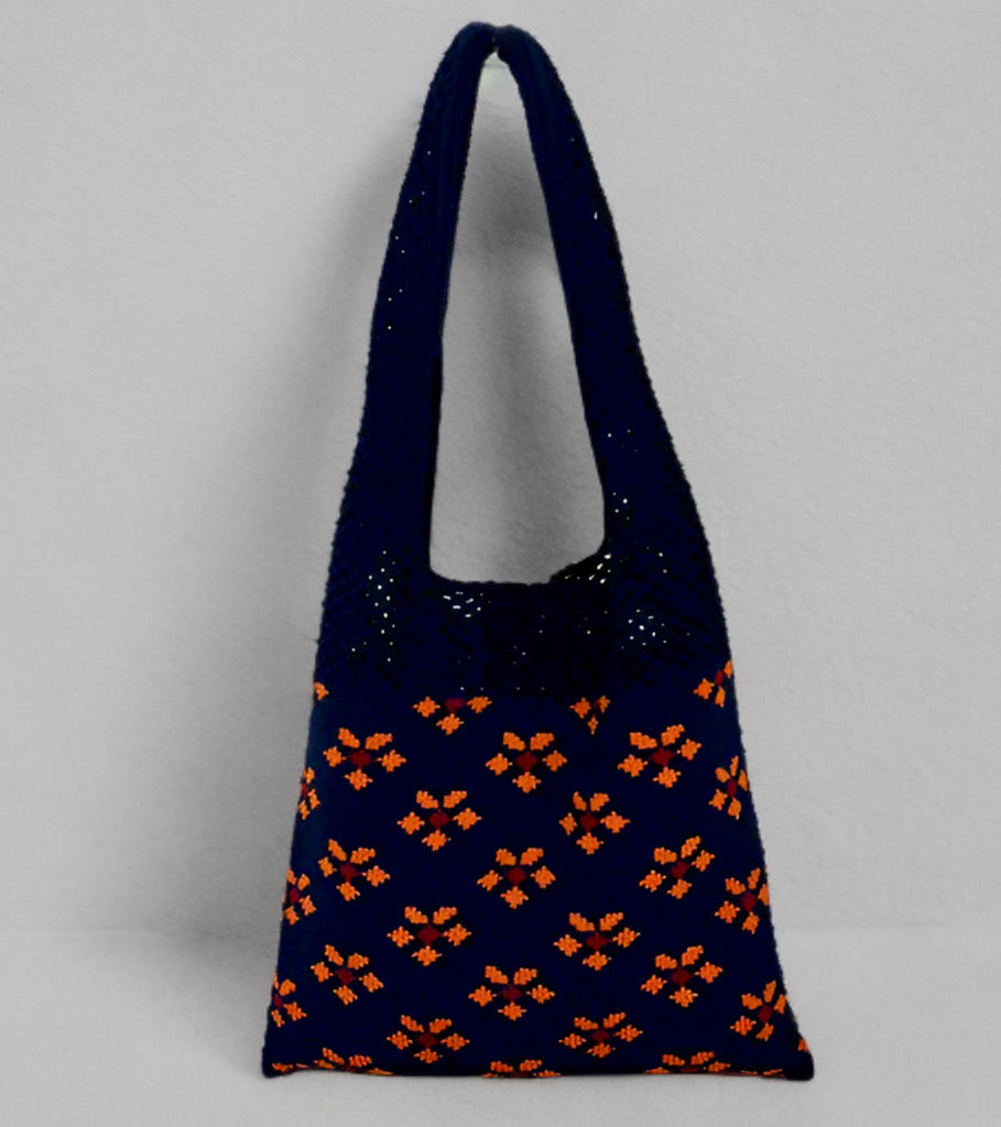 Knitted Floral Casual Handbag Daily Travel Versatile Fashion Handbag Ladies Tote