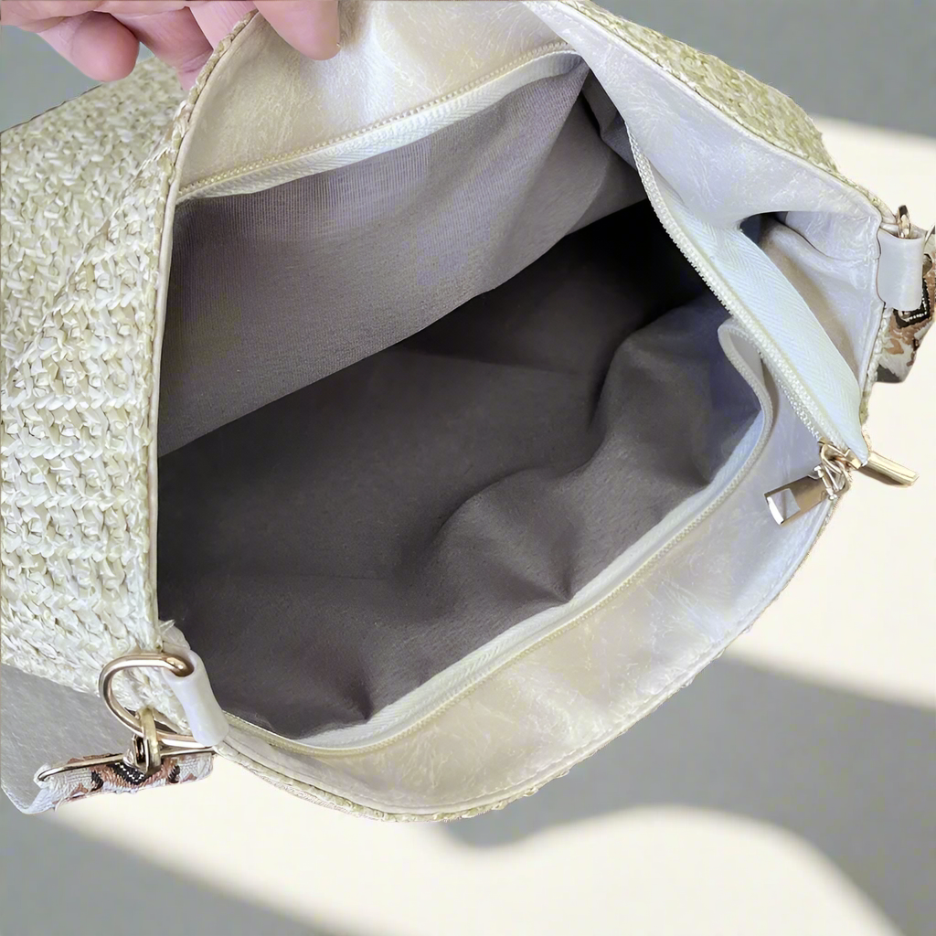 Woven Fashionable Shoulder Bag Large Capacity Casual Bucket Bag