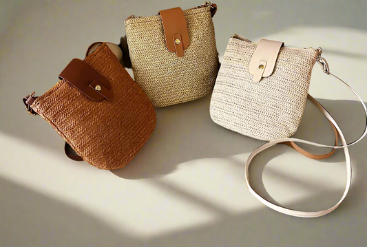 Hand-Woven Women's New Large Capacity Hollow Crossbody Bag