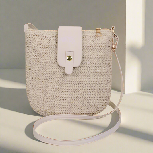 Hand-Woven Women's New Large Capacity Hollow Crossbody Bag