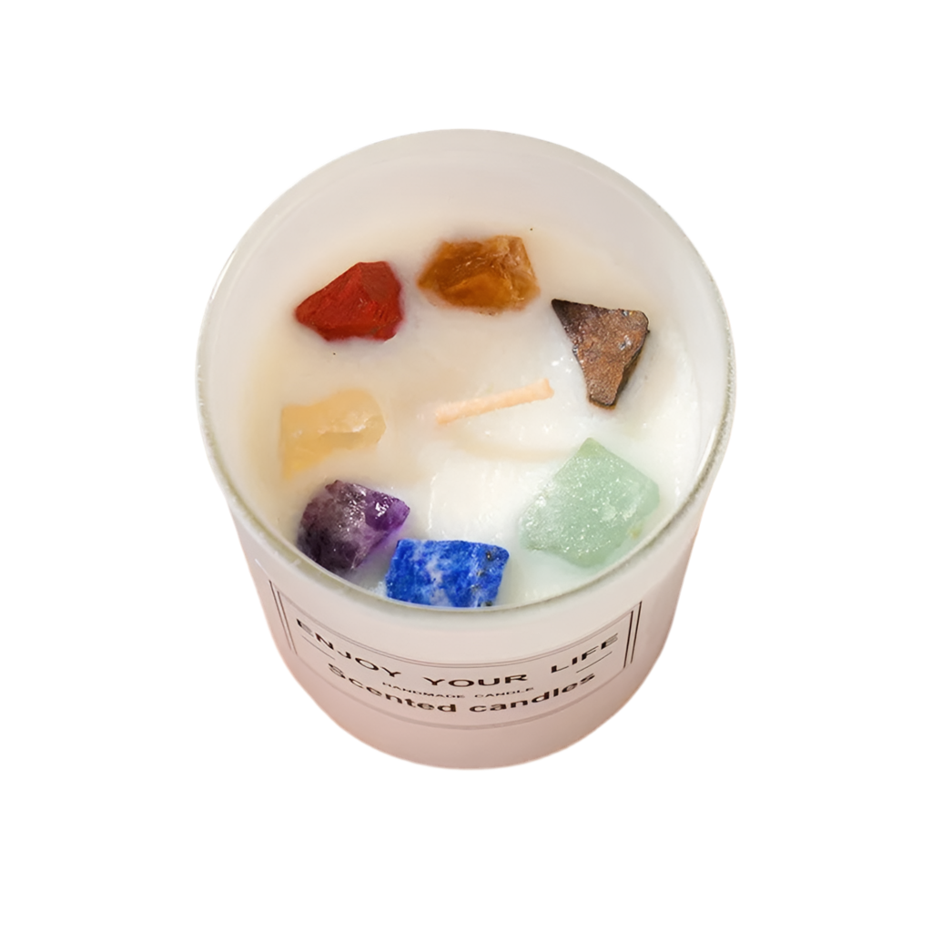 Simple Style Letter Organic  oil Crystal Glass Candle Home Fragrance