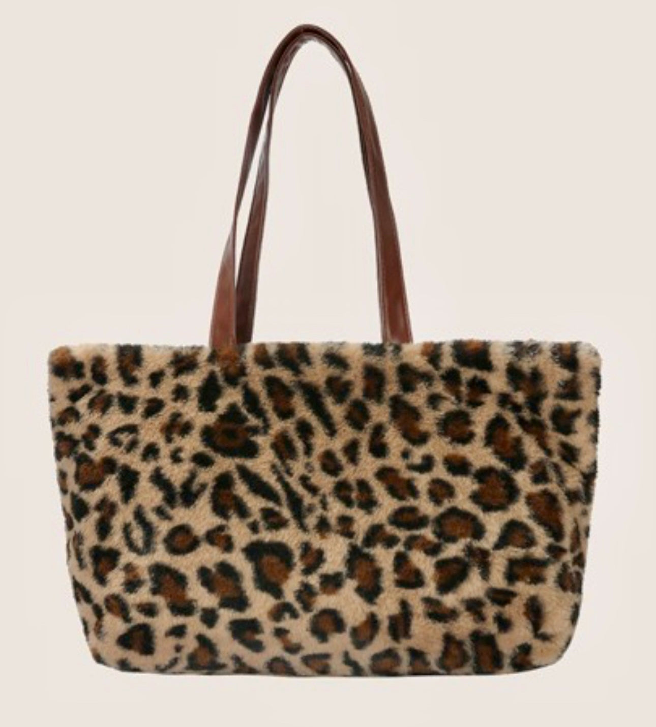 Elegant Leopard Fluff Tote Bag