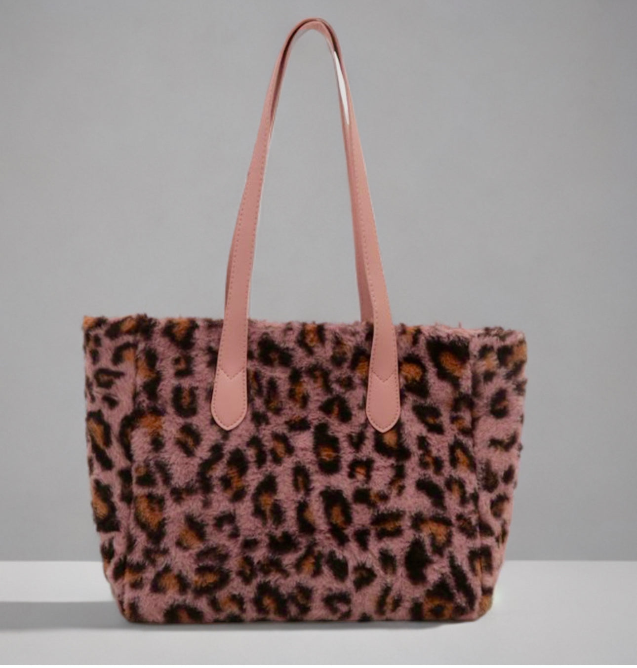 Elegant Leopard Fluff Tote Bag