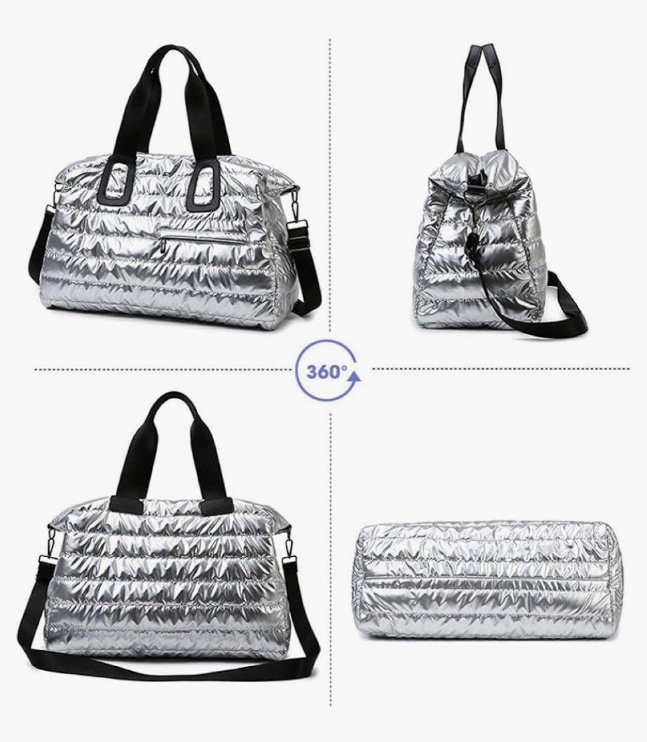 Quilted Nylon Oversize Travel Bag