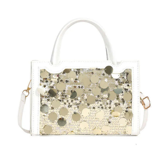 Glam Sequin PU Leather Crossbody Bag
